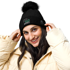 Columbia Brand Embroidered Pom-Pom Beanie