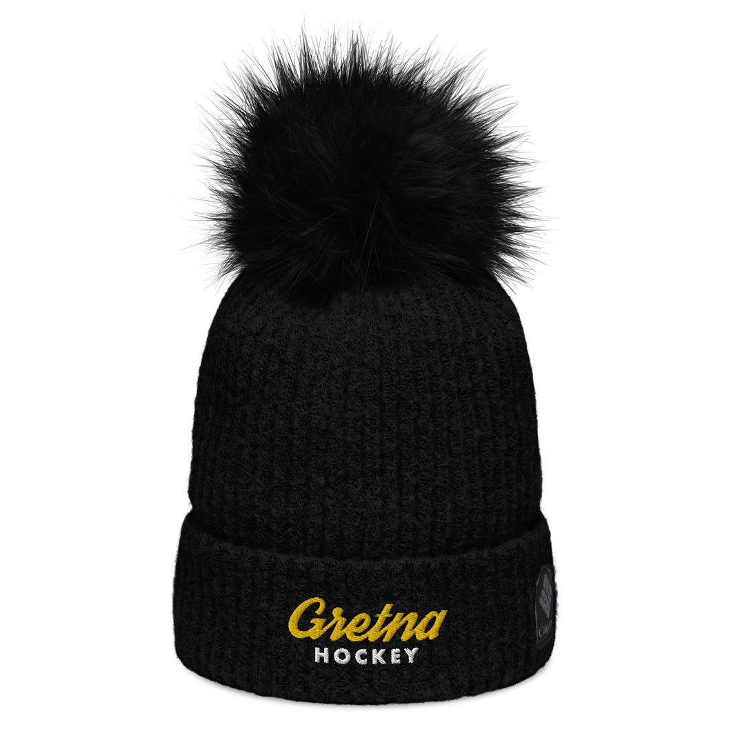 Columbia Brand Embroidered Pom-Pom Beanie