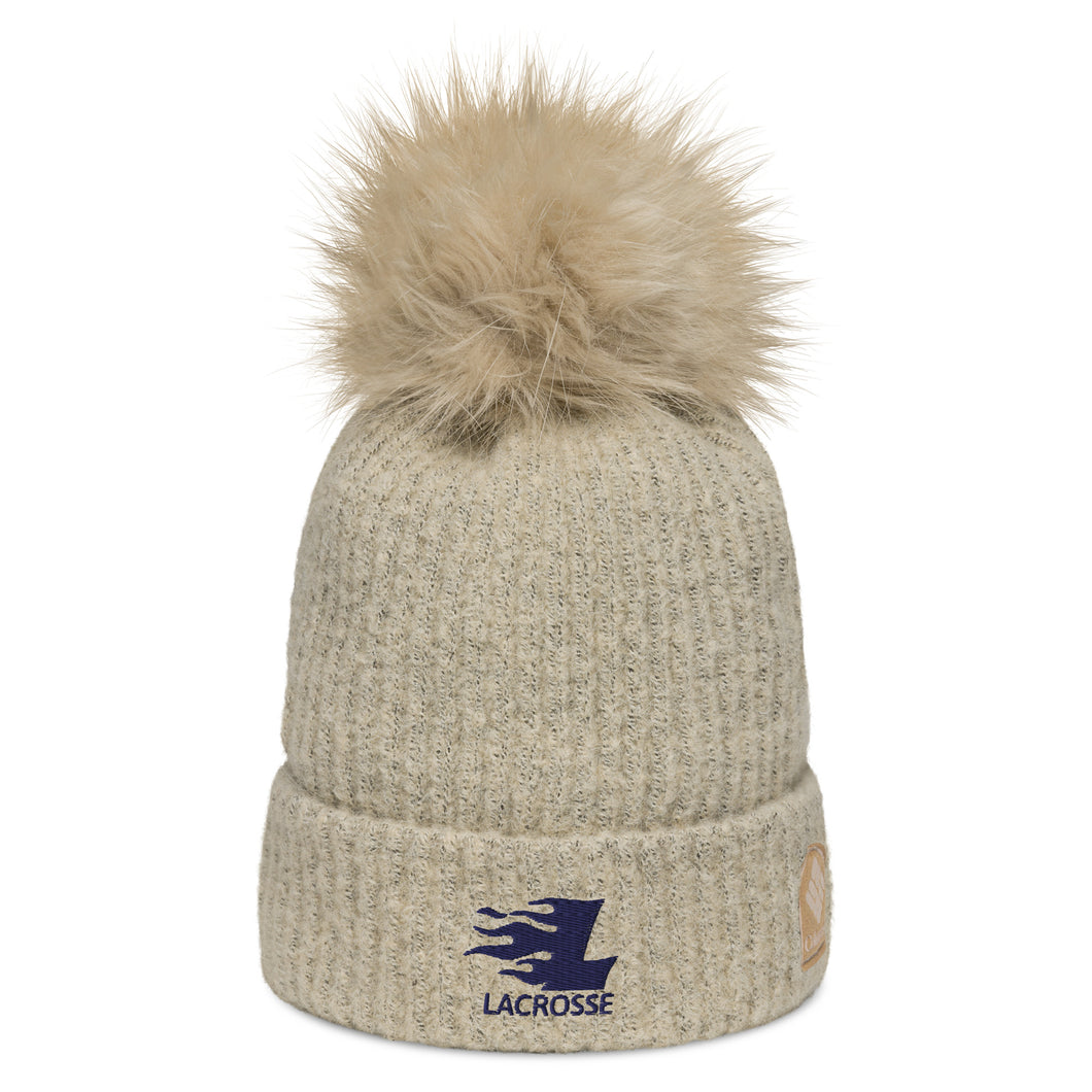 Columbia Brand Embroidered Pom-Pom Beanie