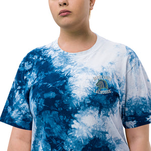Embroidered Oversized Tie-Dye T-Shirt