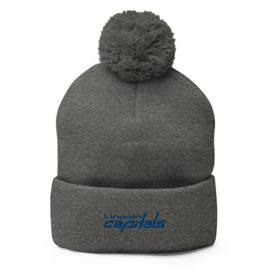 Embroidered Logo Pom-Pom Beanie