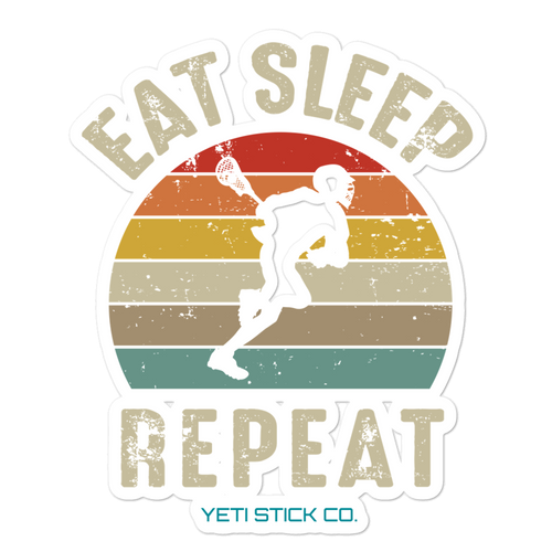 Eat. Sleep. Repeat. Lacrosse Sticker